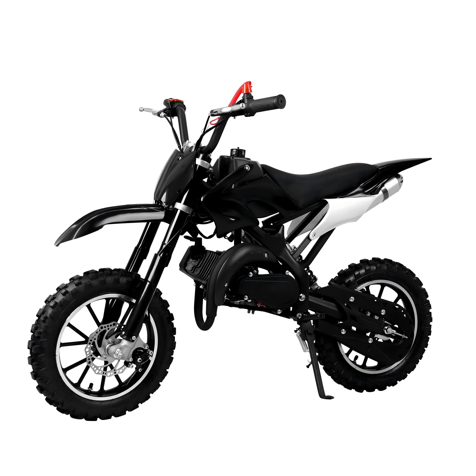 Gpower Gasoline 49cc Dirt Bike for Kids 6-15,2-Stroke Gas Power Mini Dirt Bike,Black
