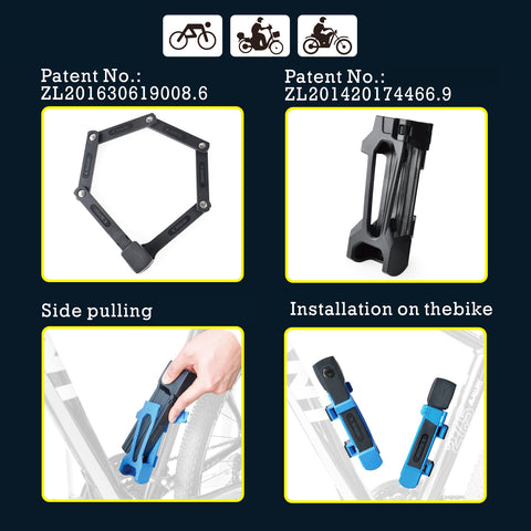 Adsafe New Foldable Lock for NAKTO ebikes Green - Nakto e-bike